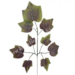 Levél ág, zöld-barna, 28x55 cm