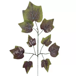 Levél ág, zöld-barna, 28x55 cm