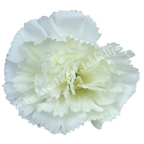 Szegfű virágfej, törtfehér, 6 cm