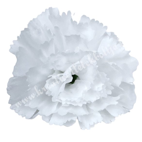 Szegfű virágfej, fehér, 6 cm