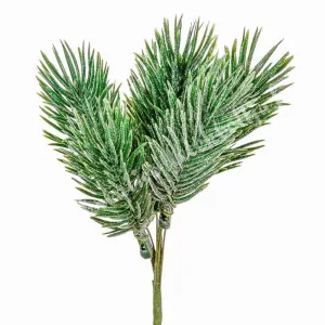 Betűzős fenyő pick, deres, 14 cm, 6 ág/csokor