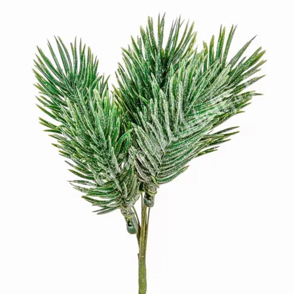 Betűzős fenyő pick, deres, 14 cm, 6 ág/csokor