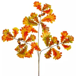 Tölgy ág, narancs-zöld, 50x64 cm