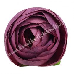 Boglárka virágfej, sötét mályva, 5 cm