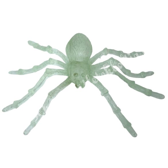 Műanyag pók, foszforeszkáló, 15x13 cm