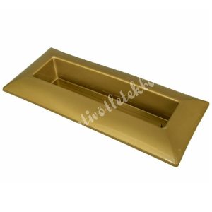 Műanyag tál, téglalap, arany, 39x6,5 cm