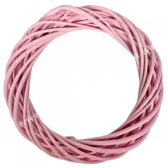 Vesszőkoszorú, rózsaszín, 15 cm