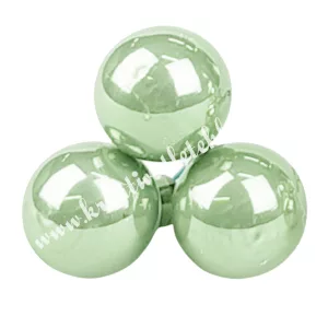 Betűzős üveggömb, zsálya, fényes, 2 cm, 3 db/csokor