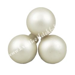 Betűzős üveggömb, ezüst, matt, 2 cm, 3 db/csokor