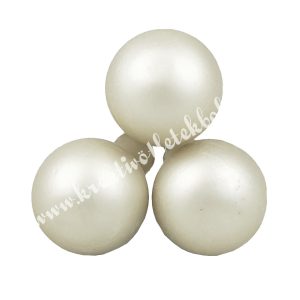 Betűzős üveggömb, ezüst, matt, 2 cm, 3 db/csokor