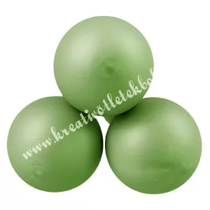 Betűzős üveggömb, pisztácia, matt, 2 cm, 3 db/csokor