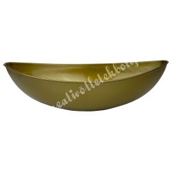 Műanyag csónak kaspó, arany, 31x9 cm