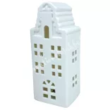 Porcelán házikó LED világítással, 6x15,5 cm
