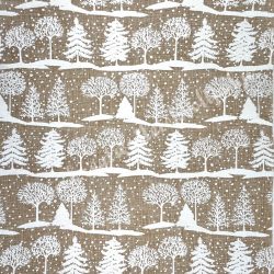 Asztali futó, téli táj, natúr, 28 cm, 2,7 m/tekercs