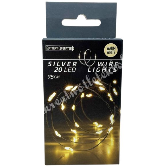 LED-es égősor, 20 izzós, meleg fényű