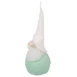 Manó gyertya, csillámos menta, 6x14 cm