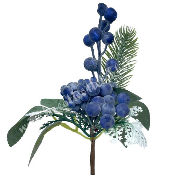 Fenyő pick, kék bogyókkal, 23 cm