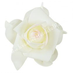 Polifoam rózsa, 6x5 cm, 36. Krém-rózsaszín középpel