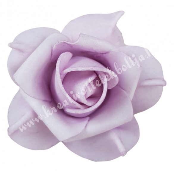 Polifoam rózsa, 6x5 cm, 47., világoslila
