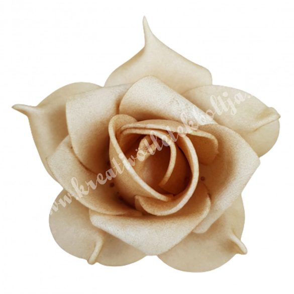 Polifoam rózsa, 6x5 cm, 53., karamell