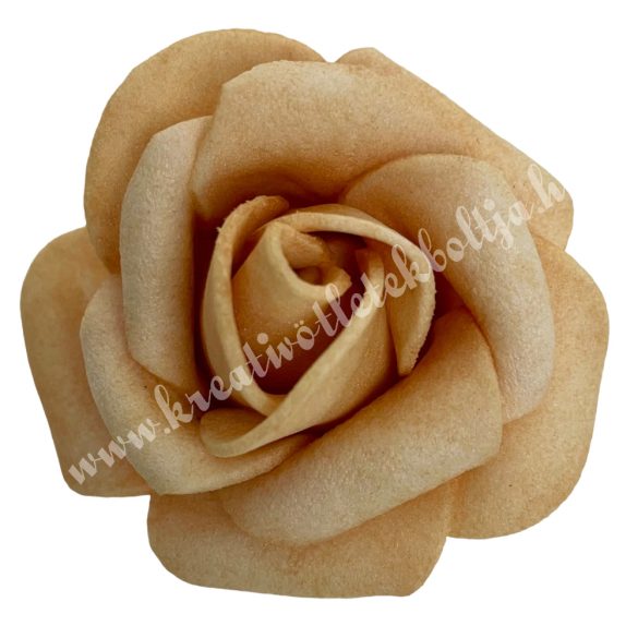 Polifoam rózsa, 3,5x2,5 cm, 3., karamell
