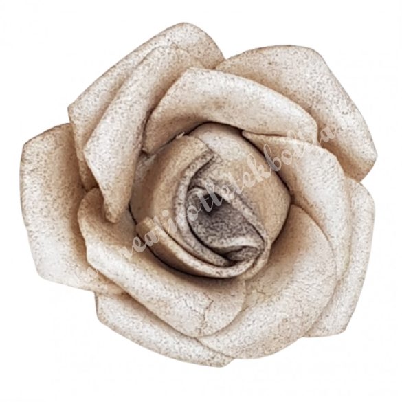 Polifoam rózsa, 3,5x2,5 cm, 11., világosbarna