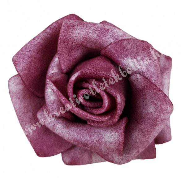 Polifoam rózsa, 3,5x2,5 cm, 29., vintage mályva