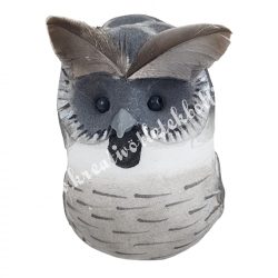 Csipeszes bagoly, szürke, 5,5x9 cm