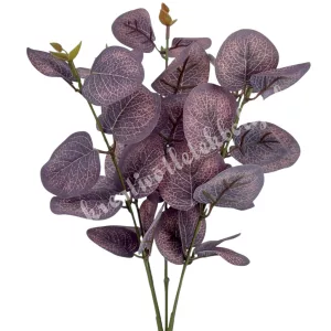 Eukaliptusz csokor, bordó, 34 cm