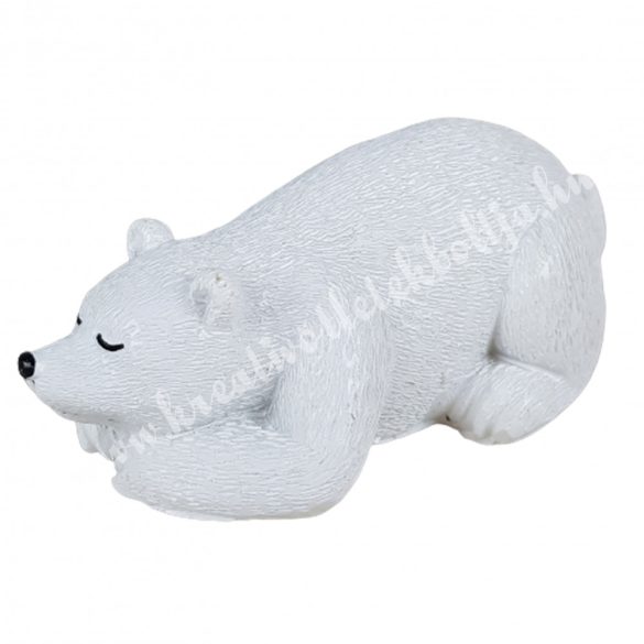 Polyresin jegesmedve, alvó, 10x4 cm