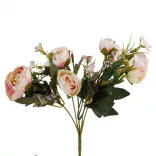 Hamvas ranunculus csokor, cirmos rózsaszín, kb. 28 cm