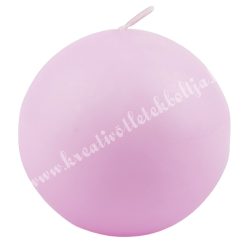 Adventi gömbgyertya, élénk rózsaszín, matt, 6 cm