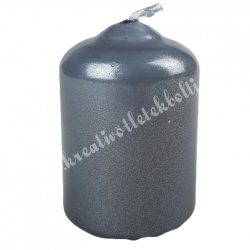 Adventi gyertya, metál sötétszürke, 6 cm