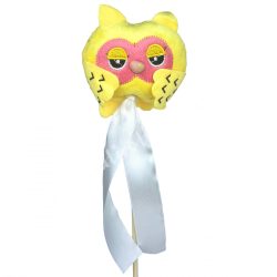 Betűzős bagoly, sárga, 8x8 cm