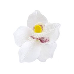 Orchideafej, fehér, 10 cm