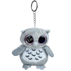 Kulcstartó plüss bagoly, 11x11 cm