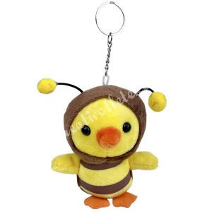 Kulcstartó plüss méhecske, 8,5x13 cm