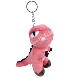 Kulcstartó plüss dínó, rózsaszín, 8,5x11 cm