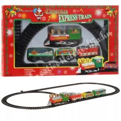 Műanyag vonat pályával, elemes, 58x26 cm