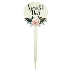 Fa beszúrós, "Szeretlek Dédi", 5,3x14,7 cm