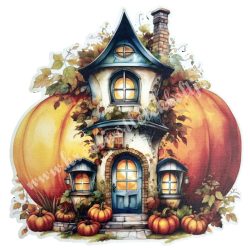 Mdf tábla, tökház, zöld, 12,5x12,5 cm