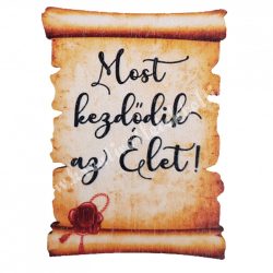 Fa oklevél, "Most kezdődik az Élet", 5,5x7,5 cm