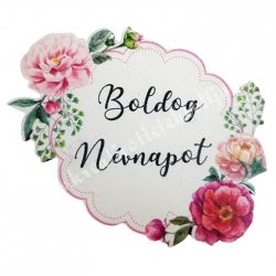Fa tábla, "Boldog Névnapot", 7x6 cm