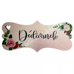 Fa tábla, "Dédimnek", 7,2x3,3 cm