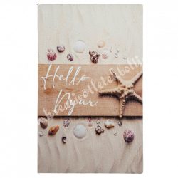 Fa tábla, téglalap, "Hello Nyár", 5x8 cm