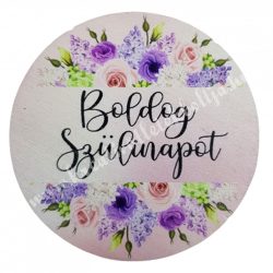Fa tábla, kerek, "Boldog Szülinapot", 5 cm