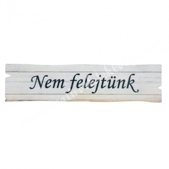 Fa tábla, "Nem felejtünk", 10x2,5 cm
