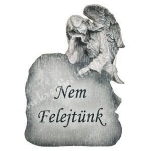 Fafigura, angyal, "Nem felejtünk", 6x8 cm