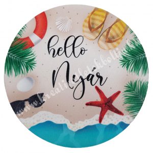 Fa tábla, "Hello nyár" 7 cm