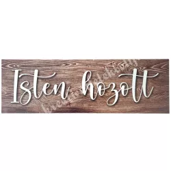 Mdf tábla, téglalap, Isten hozott felirattal, 20x6,5 cm